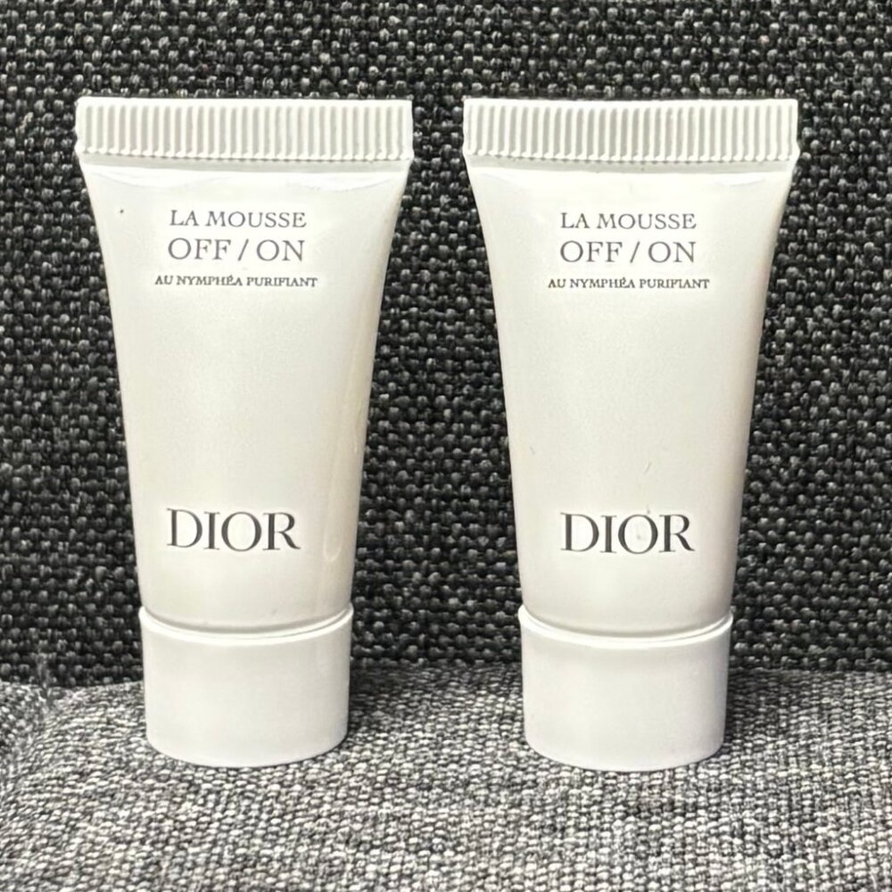 Dior la Mousse Off/On Foaming Cleanser 5ml/0.17fl oz X2 New Without Box